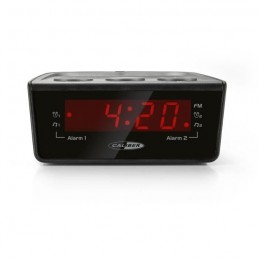 CALIBER HCG014 Noir Radio réveil - FM digital - grand écran led - Alarme buzzer - USB - vue de face