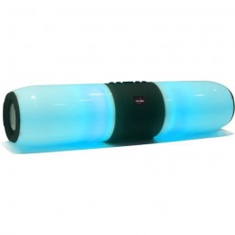 INOVALLEY BS30 Barre de son lumineuse Bluetooth 5.0 - 60W - Portée 10m - Radio FM, Port USB, Micro-SD - vue de 3/4 bleu
