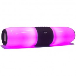 INOVALLEY BS30 Barre de son lumineuse Bluetooth 5.0 - 60W - Portée 10m - Radio FM, Port USB, Micro-SD - vue de 3/4 violet