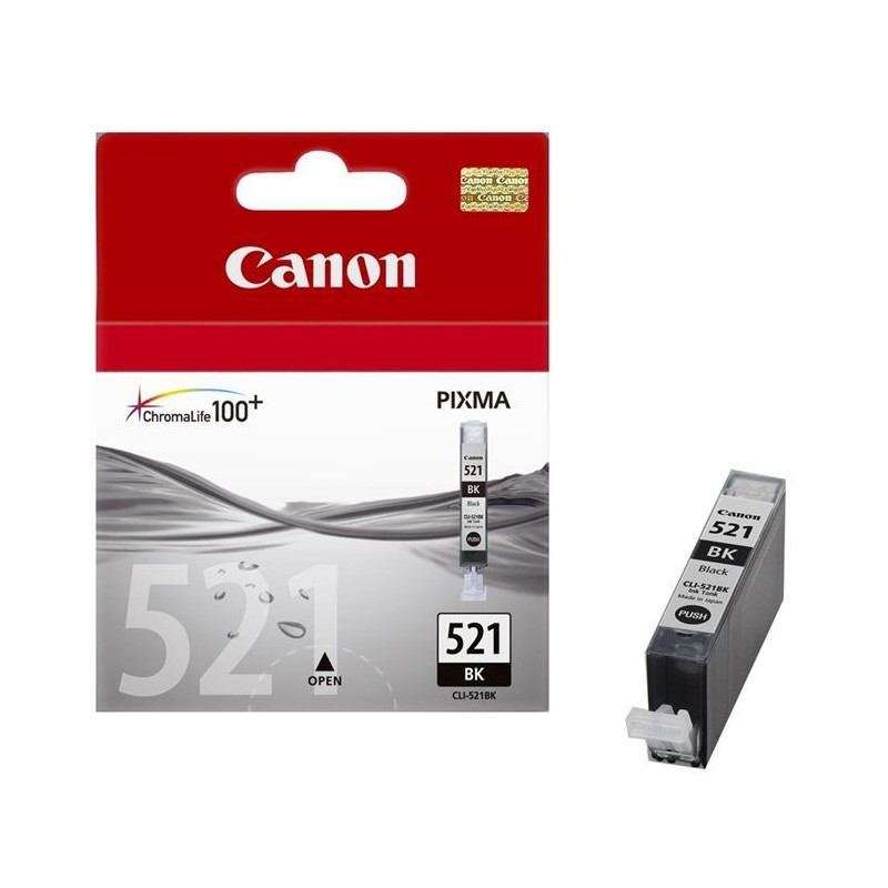 CANON CLI-521BK Noir Photo Cartouche d'encre (2933B001) pour Pixma iP3600, MP990, MX870