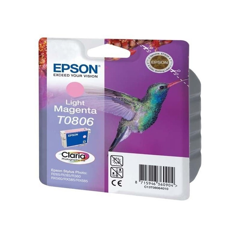 EPSON T0806 Magenta clair Colibri Cartouche d'encre (C13T08064011) pour PX650, RX685