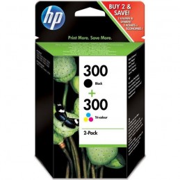 HP 300 Pack de Cartouches d'encre Noire et Trois couleurs authentiques (CN637EE)