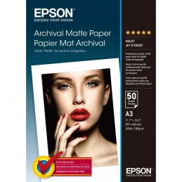 EPSON C13S041344 Pack Papier mat Archival A3 - 50 feuilles - 189g/m2