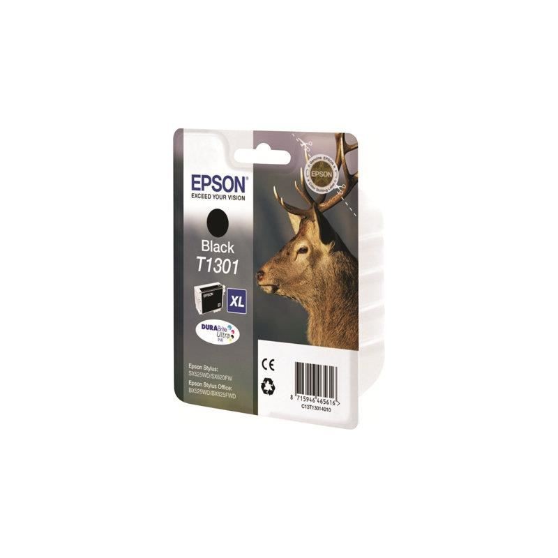 EPSON T1301 Noir Cartouche d'encre Cerf (C13T13014012) pour SX525, BX935