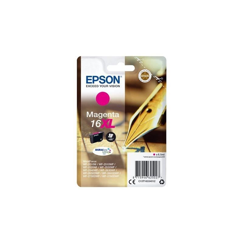 EPSON T1633 Magenta Cartouche d'encre 16 XL Stylo Plume (C13T16334012) pour WF-2010, WF-2760