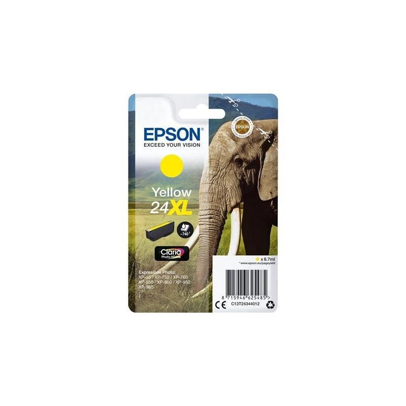 EPSON T2434 XL Jaune Cartouche d'encre Eléphant (C13T24344012) pour XP55, XP850
