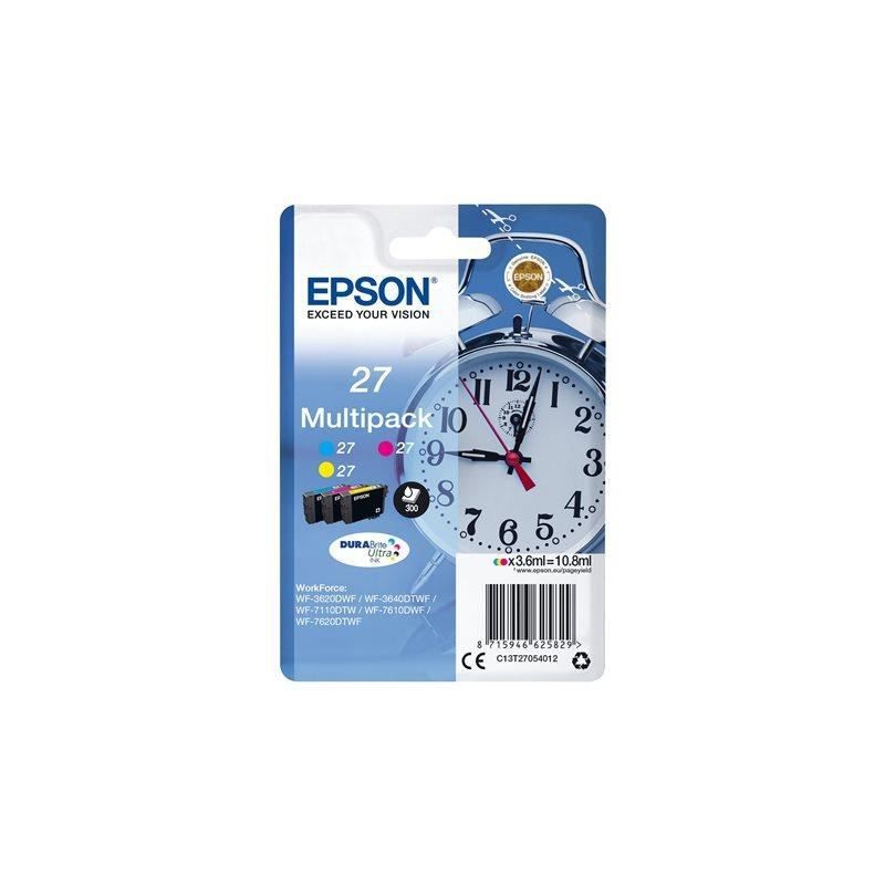 EPSON T2705 Réveil Multipack Cyan, Magenta, Jaune (C13T27054012)