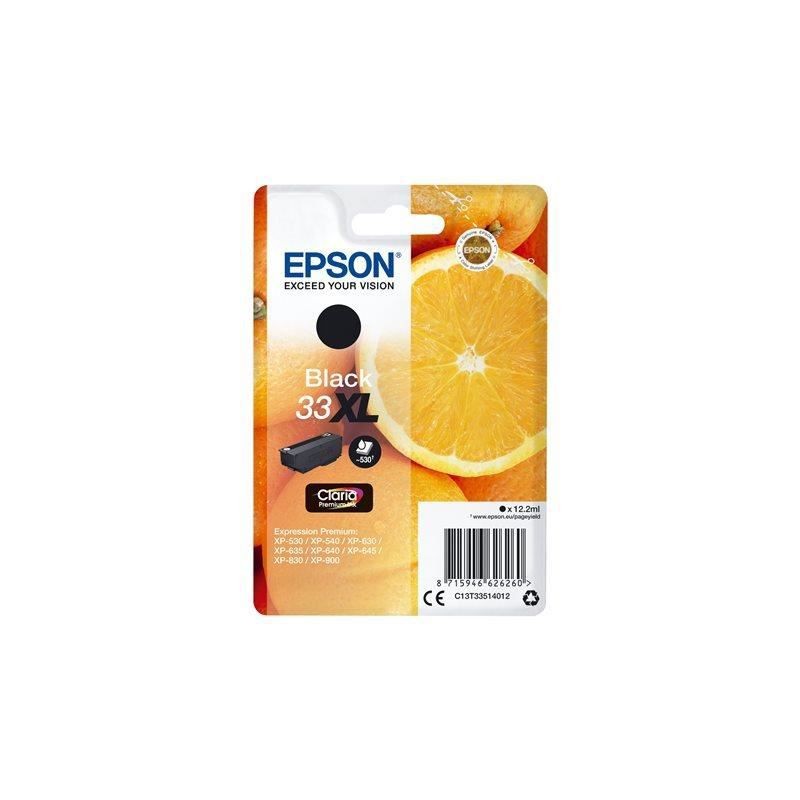 EPSON T3351 XL Noir Cartouche d'encre 33 Oranges (C13T33514012) pour XP-530, XP-900