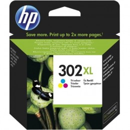 HP 302XL Trois Couleurs Cartouche d'encre XL authentique (F6U67AE) pour DeskJet 2130, 3630 et HP OfficeJet 3830