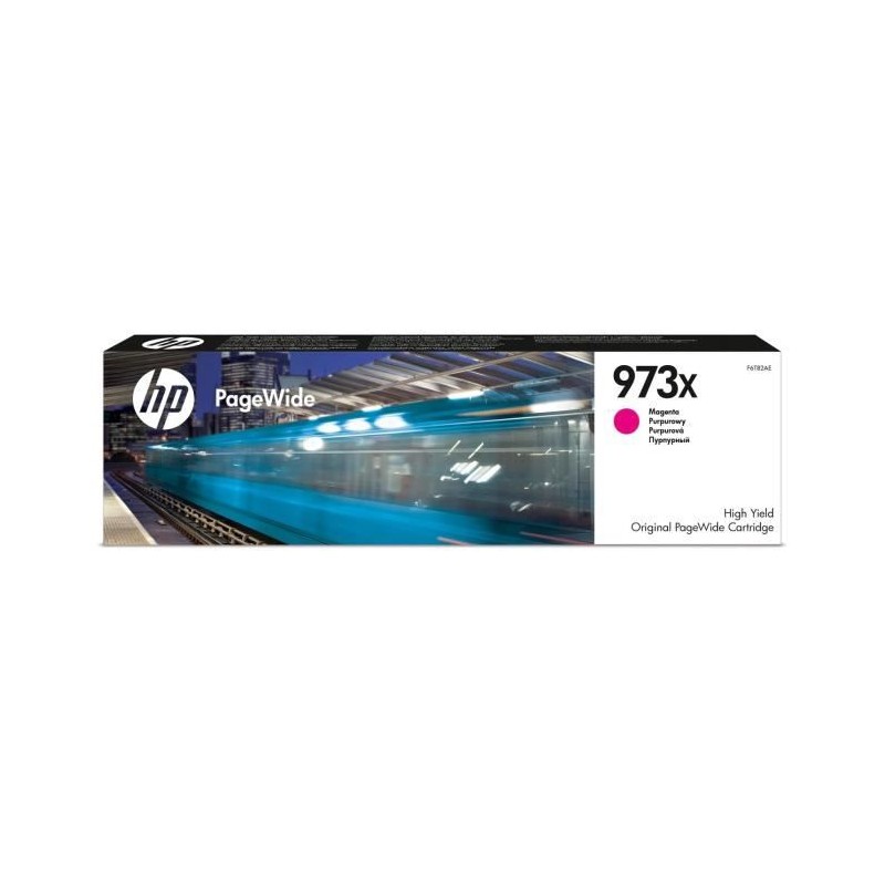 HP 973XL Magenta Cartouche d'encre XL authentique (F6T82AE) pour PageWide Pro 452, 477, 552, 577