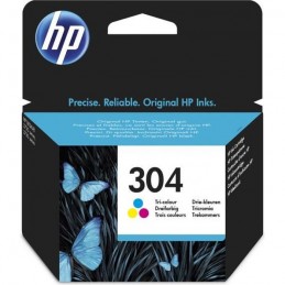 HP 304 Trois couleurs Cartouche d'encre authentique (N9K05AE) pour DeskJet 2620, 2630, 3720, 3730