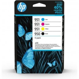 HP 950 / 951 Pack de Cartouches Noir, Cyan, Magenta, Jaune Authentiques (6ZC65AE) pour HP OfficeJet Pro 8600 - vue emballage