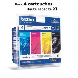 BROTHER LC1100HY Multipack Cartouche d'encre Noir, Cyan, Magenta, Jaune