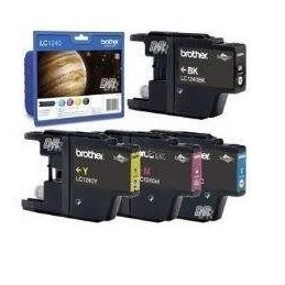 BROTHER LC1240 Multipack Cartouches d'encre Noir, Cyan, Magenta, Jaune (LC1240VALBP)