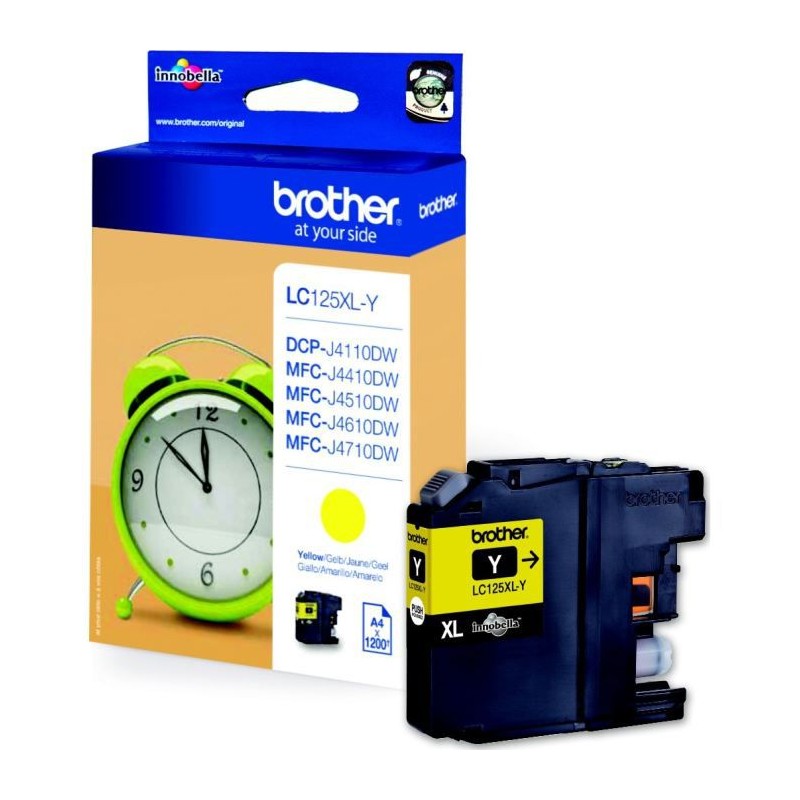 BROTHER LC-125XLY Cartouche d'encre Jaune pour DCP-J4110, MFC-J4410, MFC-J6920 - vue emballage