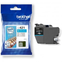 BROTHER LC421C Cartouche d'encre Cyan capacité standard 200 pages - Pour DCP-J1050DW, DCP-J1140DW et MFC-J1010DW - vue pack