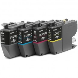 BROTHER LC421VAL Multipack Noir, Cyan, Magenta, Jaune standard - vue cartouches