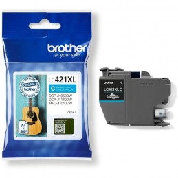 BROTHER LC421XLC Cartouche d'encre Cyan haute capacité 500 pages - Pour DCP-J1050DW, DCP-J1140DW et MFC-J1010DW - vue pack