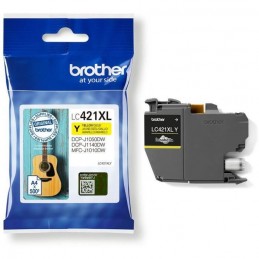 BROTHER LC421XLY Cartouche d'encre Jaune haute capacité 500 pages - Pour DCP-J1050DW, DCP-J1140DW et MFC-J1010DW - vue pack