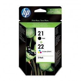 HP 21-22 Pack de Cartouches d'encre Noir et Trois couleurs authentiques (SD367AE)