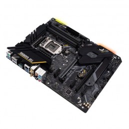 ASUS TUF Z490-PLUS GAMING WI-FI Carte mère ATX Socket LGA 1200 - DDR4 (90MB1330-M0EAY0) - vue de trois quart