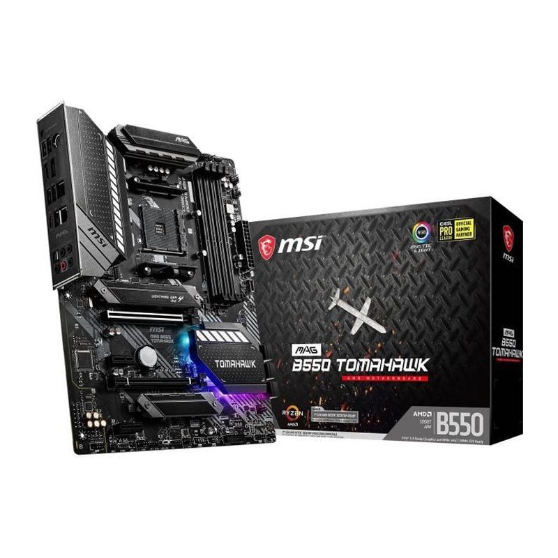 MSI B450M PRO-M2 MAX Carte mère micro-ATX AM4 DDR4 - VGA- DVI - HDMI avec  Quadrimedia