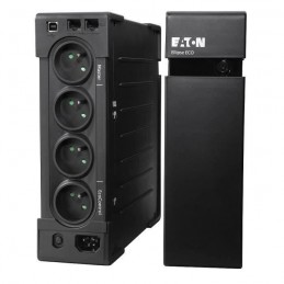 EATON EL1200USBFR Onduleur 1200VA - 750W monophasé USB Ellipse Eco - 8 prises 220V FR - vue de face et de dos