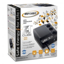 INFOSEC Z1 Zenergy Cube EX 600 Onduleur 600VA - 3 prises FR/SCHUKO (66073) - vue emballage