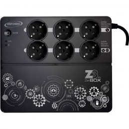 INFOSEC Z3 ZenBox EX 500 Onduleur 500VA - 6 prises FR/SCHUKO (66074) - vue de dessus
