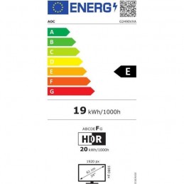 AOC G2490VXA Ecran PC 24'' FHD Gamer - Dalle VA - 1ms - 144Hz - HDMI / DP - FreeSync - vue étiquette energétique