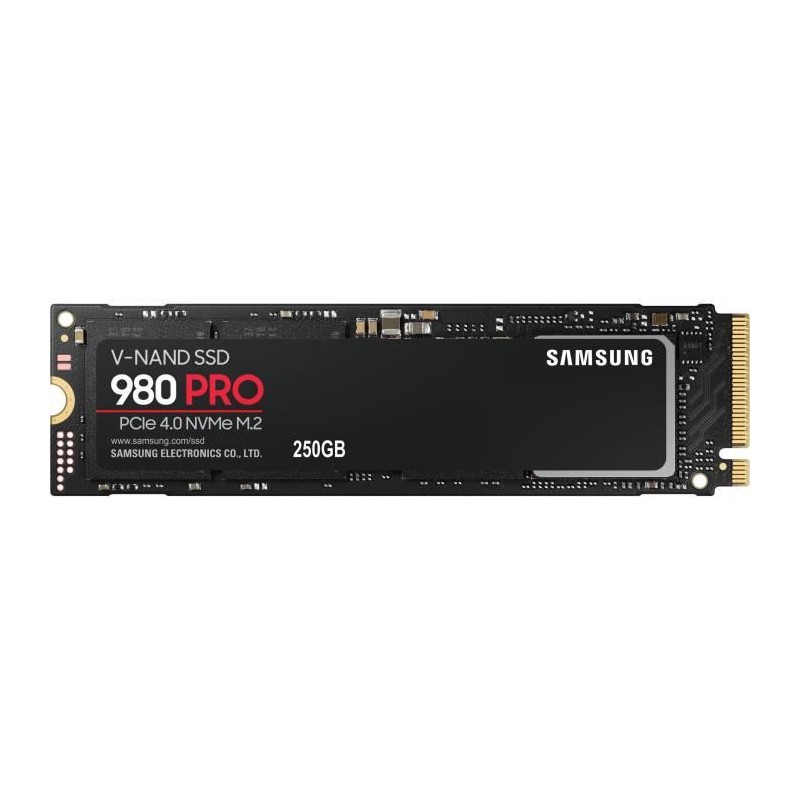 SAMSUNG 250Go SSD 980 PRO Format M.2 NVMe (MZ-V8P250BW) - vue de dessus