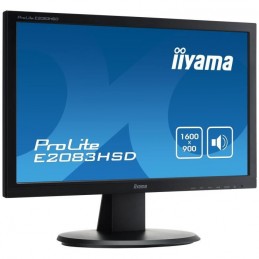 IIYAMA ProLite E2083HSD-B1 Ecran PC 20'' 1600x900 - VGA - DVI - Haut-parleurs 2x 2W - vue de trois quart