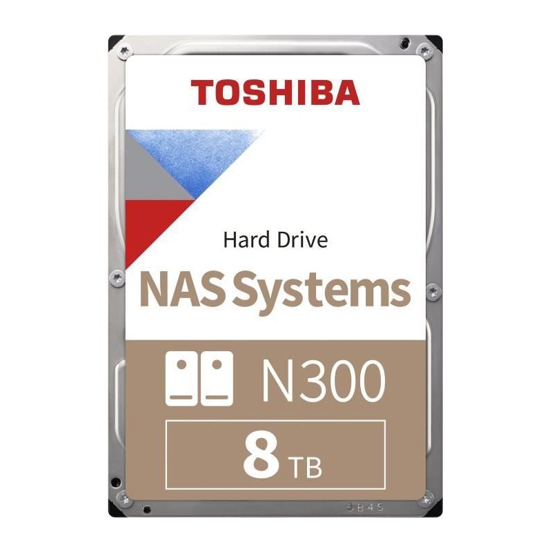 TOSHIBA NAS N300 8To HDD 3.5'' 7200rpm SATA3 6Gbs 256Mo Cache - Boite Retail (HDWG480EZSTA)