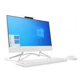 HP 22-df0129nf PC All in One 22'' FHD - Pentium J5040 - RAM 4Go - SSD 256Go - Windows 10 - vue de trois quart gauche