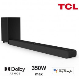 TCL TS8132 Barre de son avec caisson de basses sans fil 350W - Dolby Atmos 3.1.2 - Chromecast intégré - Compatible Apple AirPlay