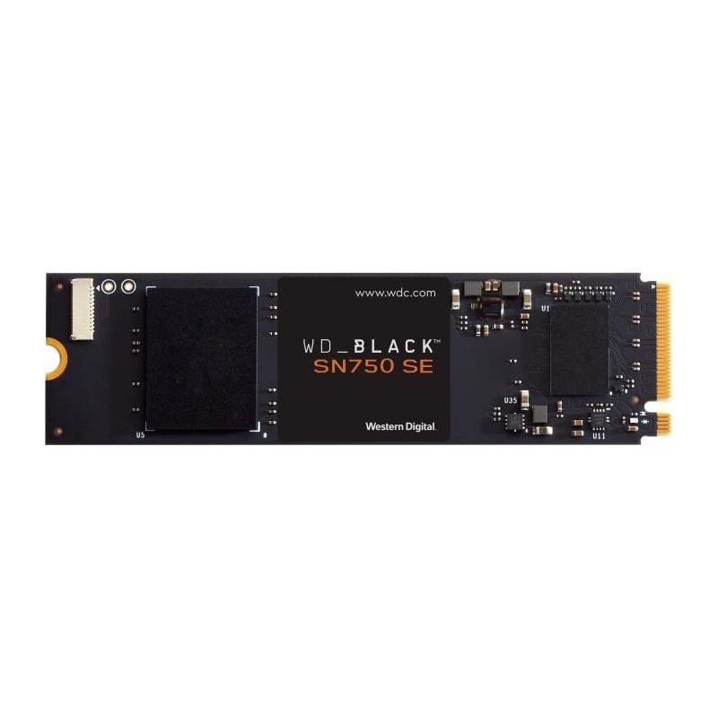 WESTERN DIGITAL 1To WD Black™ SSD SN750 SE - M.2 NVMe (WDS100T1B0E-00B3V0) - vue de dessus