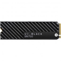 WESTERN DIGITAL 500Go WD Black™ SSD SN750 - M.2 NVMe (WDS500G3XHC-00SJG0) avec dissipateur thermique - vue de dessus