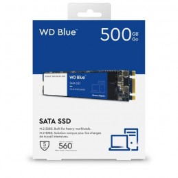 WESTERN DIGITAL WD Blue™ 500Go SSD 3D Nand Format M.2 (WDS500G2B0B) - vue emballage