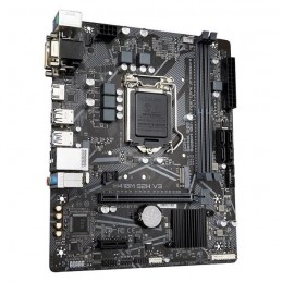 GIGABYTE H410M S2H V3 Carte mere Micro-ATX Socket LGA-1200 DDR4 VGA - DVI - HDMI - vue de trois quart