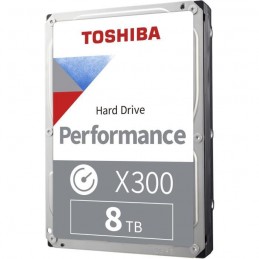 TOSHIBA X300 8To HDD 3.5'' 7200rpm SATA3 6Gbs 256Mo Cache - Boite Retail (HDWR480EZSTA) - vue de trois quart