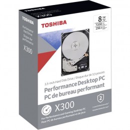 TOSHIBA X300 8To HDD 3.5'' 7200rpm SATA3 6Gbs 256Mo Cache - Boite Retail (HDWR480EZSTA) - vue emballage