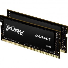 KINGSTON FURY Impact 16Go DDR4 (2x 8Go) RAM SODIMM 2666MHz CL15 (KF426S15IBK2/16) - vue de trois quart