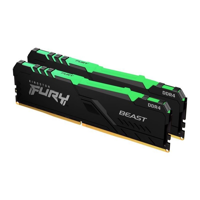 KINGSTON 16Go FURY Beast RGB (2x 8Go) DDR4 DIMM 3200MHz CL16 (KF432C16BBAK2/16)