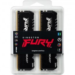 KINGSTON 16Go FURY Beast RGB (2x 8Go) DDR4 DIMM 3600MHz CL17 (KF436C17BBAK2/16) - vue emballage