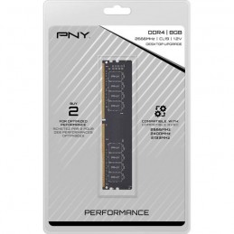 PNY 8Go DDR4 (1x 8Go) RAM DIMM 2666MHz CL19 (MD8GSD42666) - vue emballage