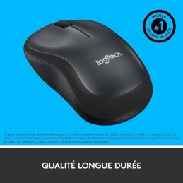 LOGITECH M220 Silent Gris et Noir Souris Sans Fil Silencieuse (910-004878) - vue qualité