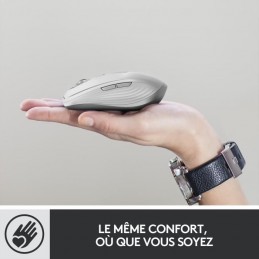 LOGITECH MX Anywhere 3 Gris Souris sans fil Ergonomique - Bluetooth - USB (910-005989) - vue confort