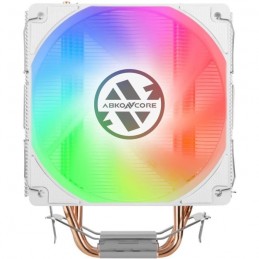 ABKONCORE T406W Spectrum Dual Blanc Ventirad CPU Intel - AMD (ABKO-CPUCOOLER-T406W-SPECTRUM) - vue de face