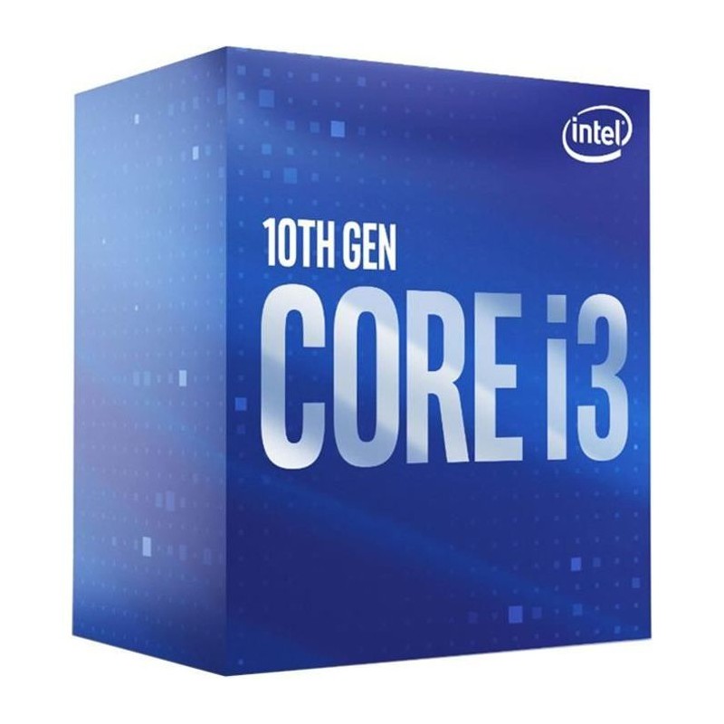 INTEL Core i3-10100F Processeur LGA-1200 - 4 coeurs - 3.6GHz - 4.3GHz - TDP 65W (BX8070110100F)