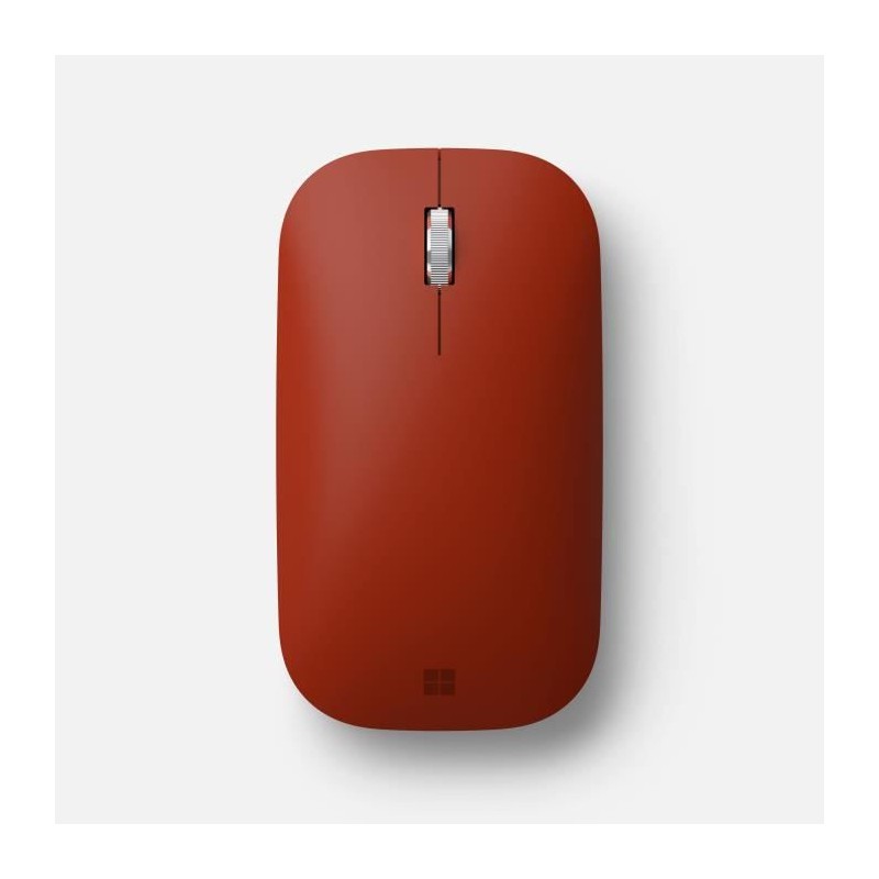 MICROSOFT Surface Mobile Mouse Rouge Coquelicot Souris sans fil - vue de dessus